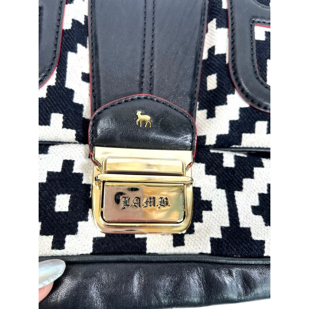 L.A.M.B Gwen‎ Stefani Black White Chain Shoulder Clutch Bag Edinburgh McGregor